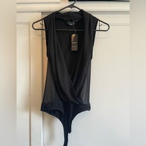 Bebe black low cut bodysuit